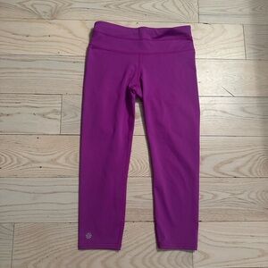 Athleta Pink Cropped Leggings XS | High Rise | Back Zip Pocket